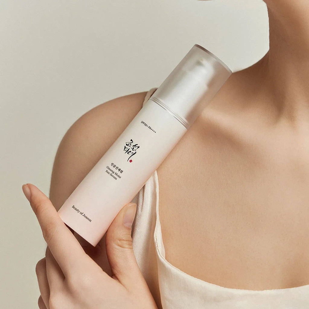 Crème Solaire Coréenne SPF50 au Ginseng – Hydratation & Protection Sans Effet Blanc