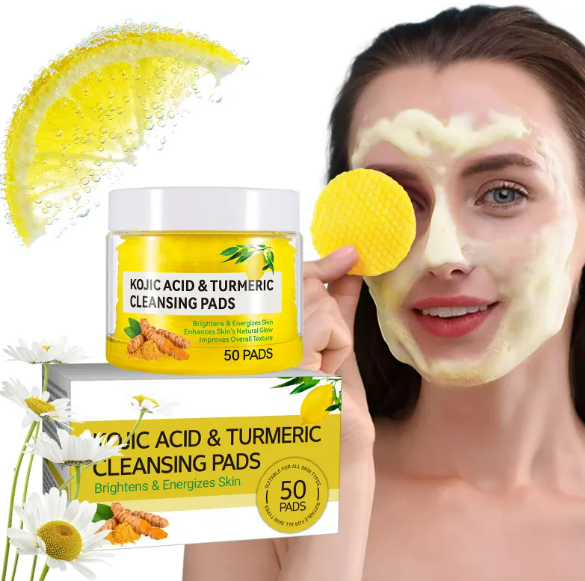 Tissu de Coton à la Curcuma et Acide Kojique
