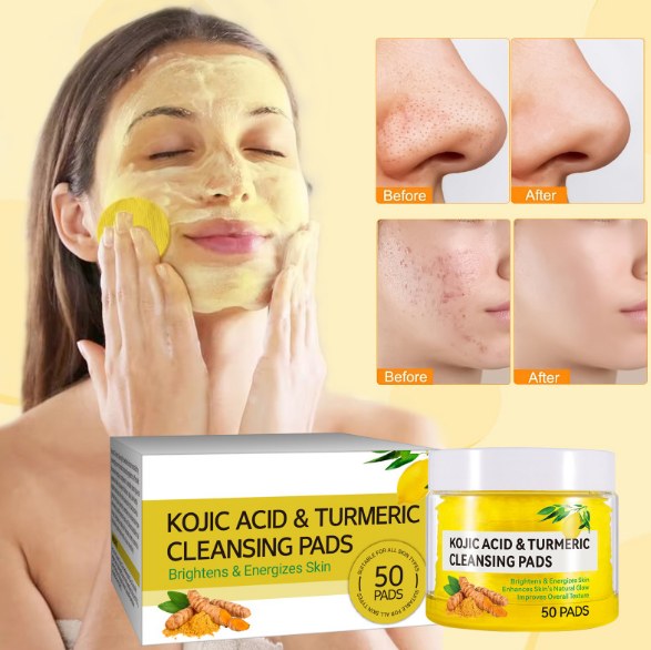 Tissu de Coton à la Curcuma et Acide Kojique